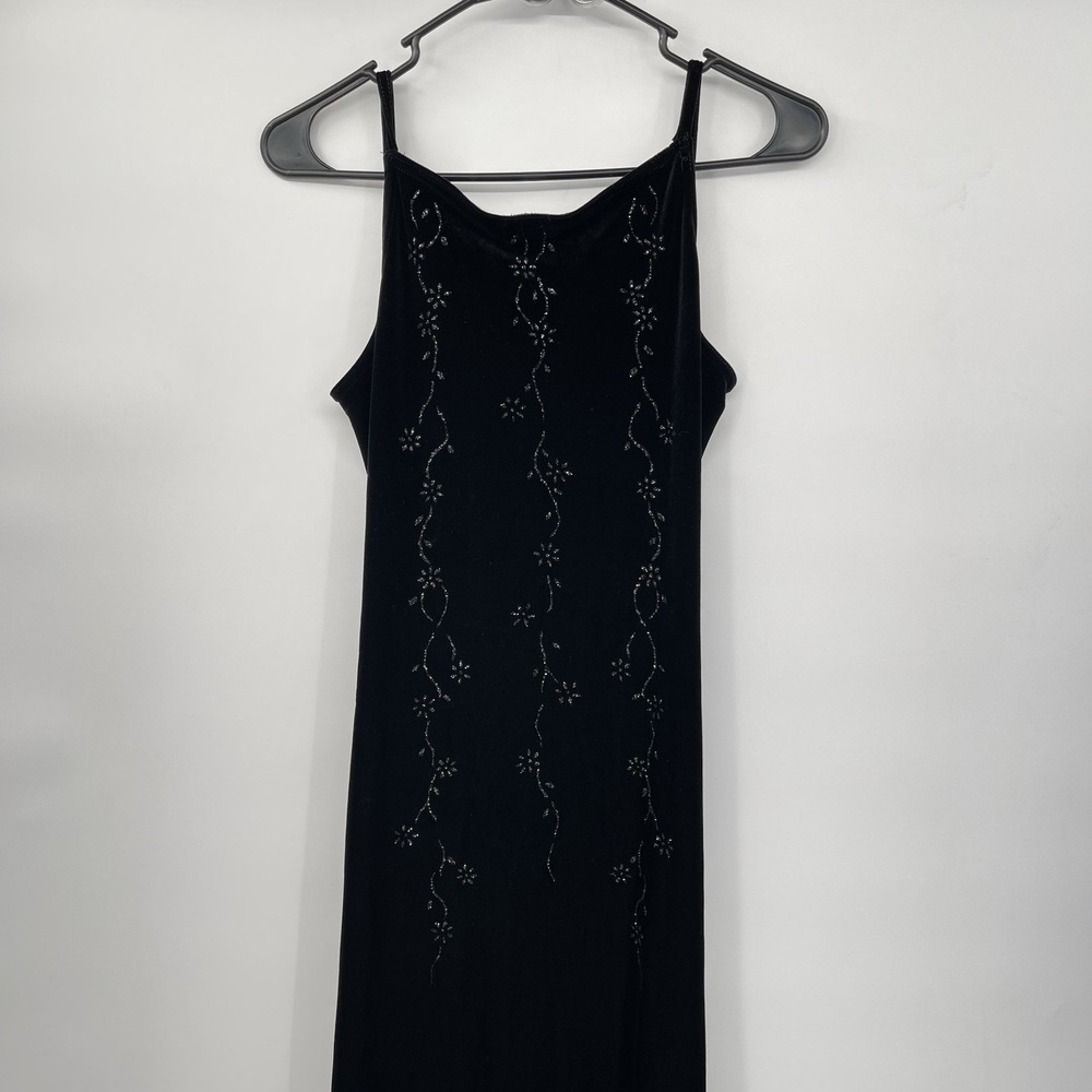 Vintage Roberta Womens‎ Maxi Dress Black Velvet M
